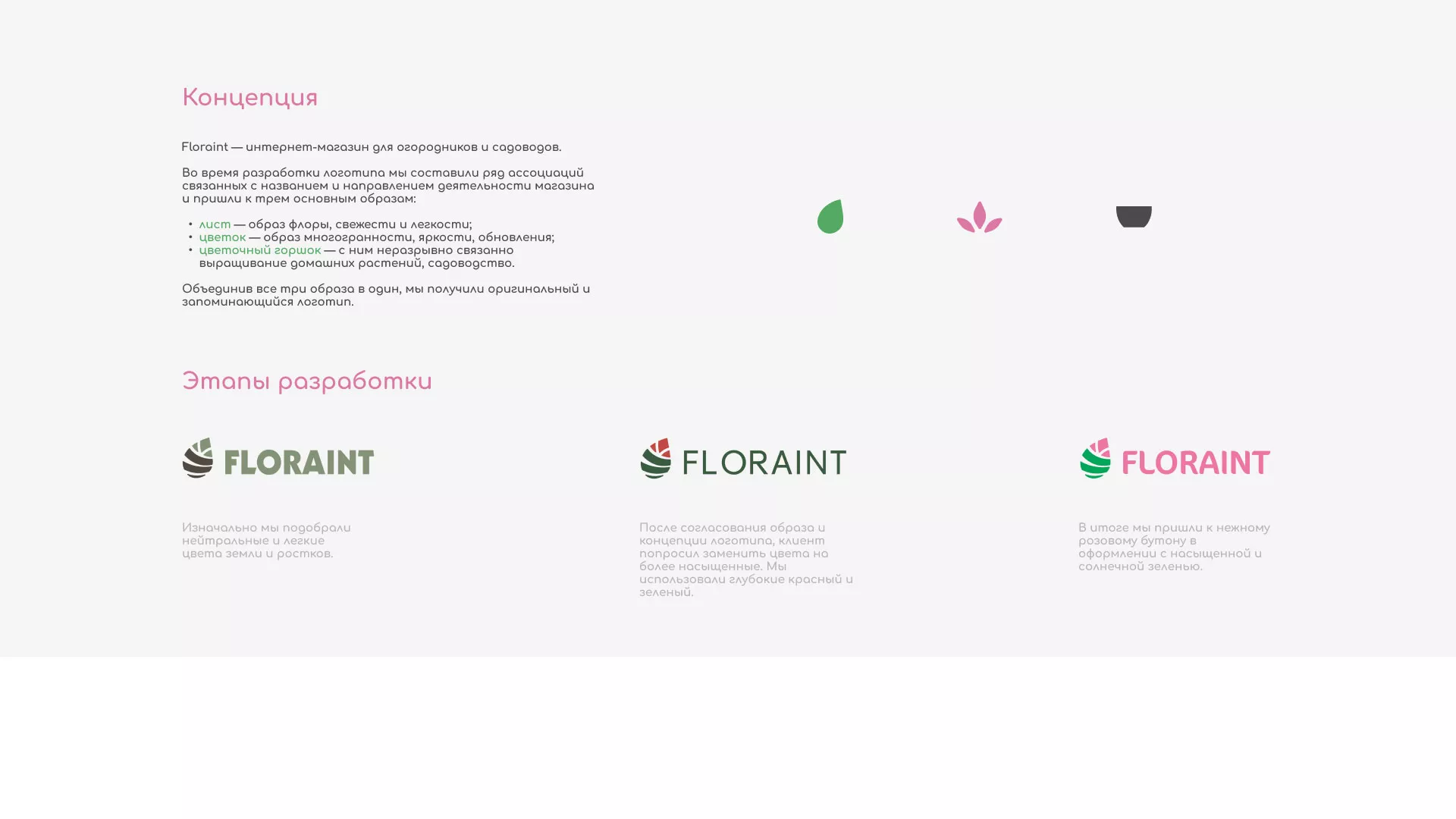 Создание логотипа и интернет-магазина «FLORAINT» в Скопине